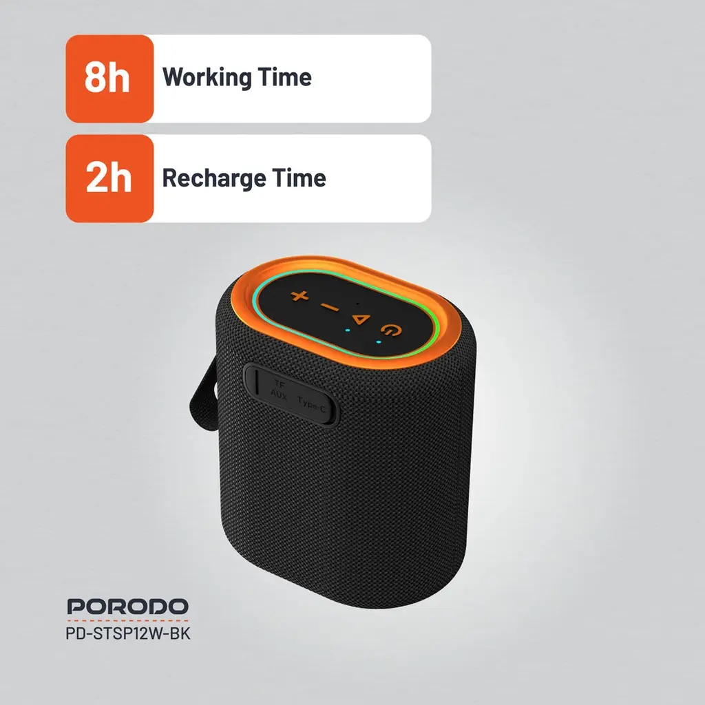 Porodo Soundtec Rave Portable Speaker - Black (9).webp