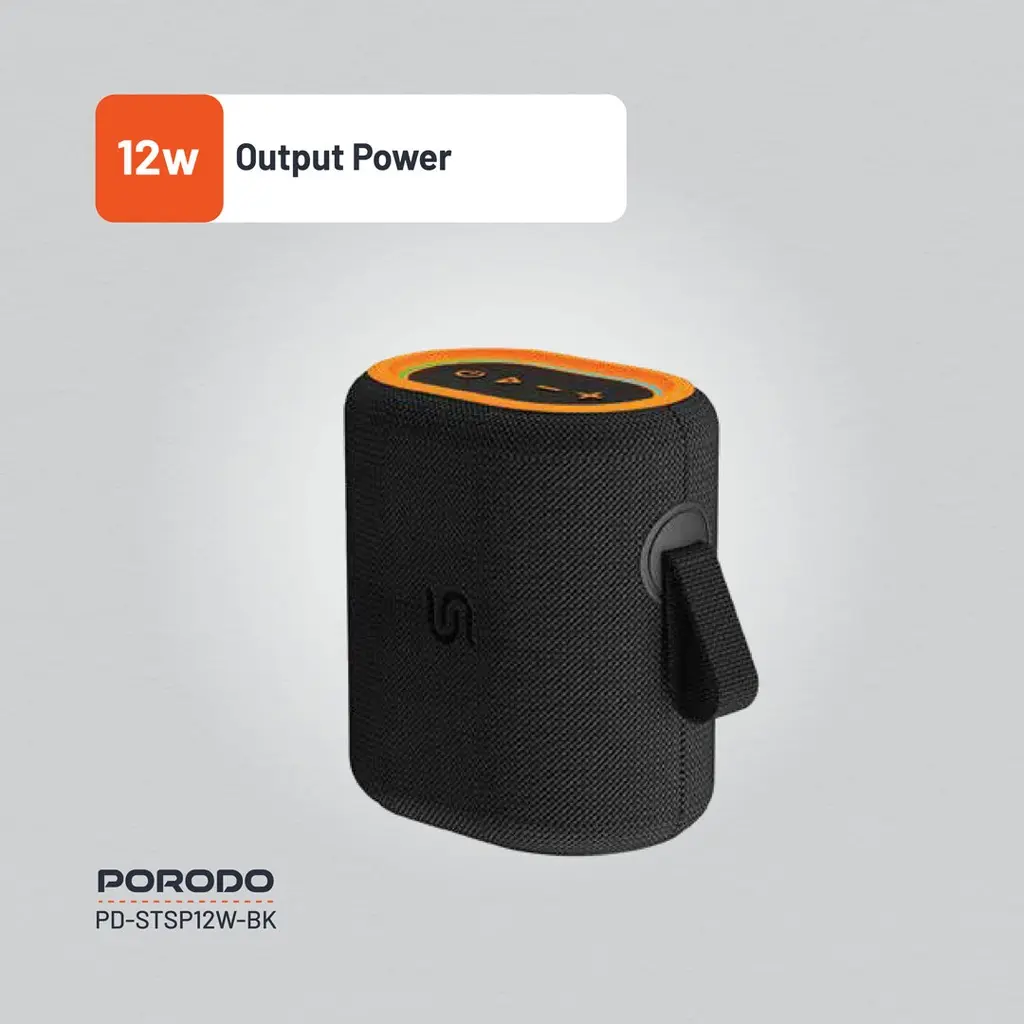 Porodo Soundtec Rave Portable Speaker - Black (10).webp