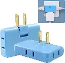 Rotatable Flat Wall Outlet Extender, Flat Plug Adapter Outlet 2500W, Power Socket Converter Plug Perfect for Home and Travel 