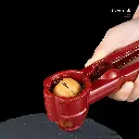 Nut Cracker, 7 Inch 2 Holes Red Alloy Walnut Clip Press Easy for Peanuts, Chinese Chestnut, Walnuts and All Nuts (red) 
