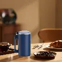 Food Processer Coffee Bean Grinder Handle Design Clear Cover Small Multifunction Espresso Grinder Spice Grinder for Kitchen, Blue 
