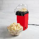 Hot Air Popcorn Popper, Healthy and Delicious Popcorn in Minutes, Fast and Easy-to-Use, Built-In Measuring Cup and Butter Warmer, 8 Cups, Red