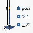 360° Rotatable Adjustable Cleaning Mop Triangle Squeeze Mop Telescopic Triangle Mop for Wall Cleaning for Home Kitchen House Floor Wall Window Pool Ceiling Tile Laminate Floors 
