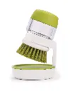 Multipurpose Plastic Cleaning Brush with Soap Dispenser and Storage Stand – Non-Scratch Bristles – Easy-to-Fill Reservoir – Multi-Color (1 Pack)