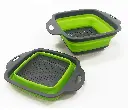 Collapsible Silicone Colander | Foldable Kitchen Strainer Basket with Handles | Food-Grade Drain Basket for Fruits, Vegetables, Pasta & Rice | Space-Saving, Durable & Heat-Resistant 