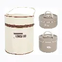 Stainless Steel 2 Layer Bento Lunch/Tiffin Box With Bag, 2 Thermal Portable Foam Insulated Food Container Set, Stackable Reusable For Student, Picnic - (Brown, 1040 Ml, Pack Of 1)