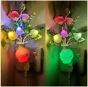 Plug in LED Night Light w/Auto Dusk to Dawn Sensor,AUSAYE 0.5W Energy Saving Lamp Dream Nightlight Rose Flower Mushroom Lights for Kids Adults Bedroom,Bathroom,Living Room,Kitchen