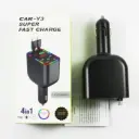USB C Car Adapter Cigarette Car Charger: 120W 4-in-1 Retractable Fast Charging Adapter with USB-C & USB Ports