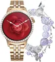 Telzeal (LOLA-5) Smart Watch for Women (Answer/Make Call), 38mm Always-on Display Diamonds with Heart Rate/SpO2/Sleep Monitor, Female Period Track, 2 Straps...
