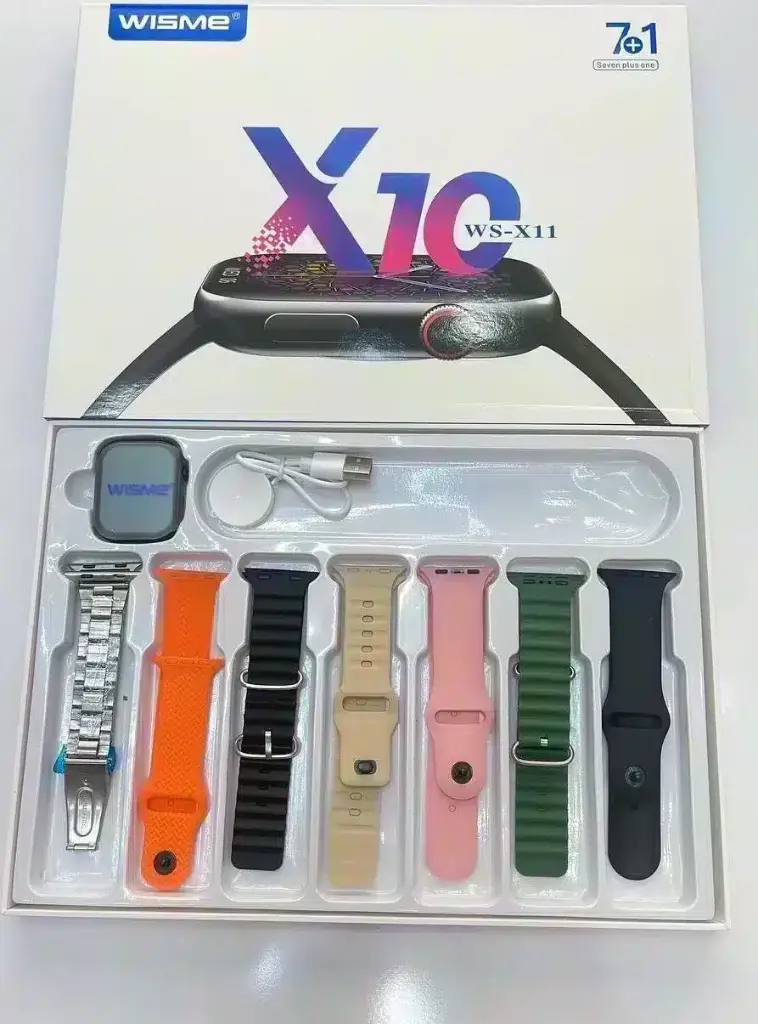 Wisme WS-X10 Series 10 Watch with 7 Bluetooth Straps 