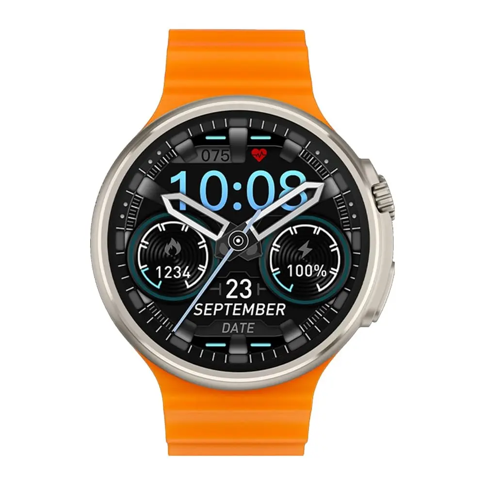 RD Round Smart Watch for Android/iOS for Men & Women with Bluetooth Calling, Heart Rate, Sports Mode, Sleep Monitoring, IP68 Waterproof 