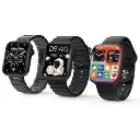 Haino Teko SQ-11 Mini Smartwatch With 3 Pairs Strap - Black 