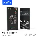 HainoTeko SQ-12 Series 10 Smart Watch with AMOLED Display Chat GPT Video Recording and 3 Pair Straps Designed for Ladies and Gents Black 