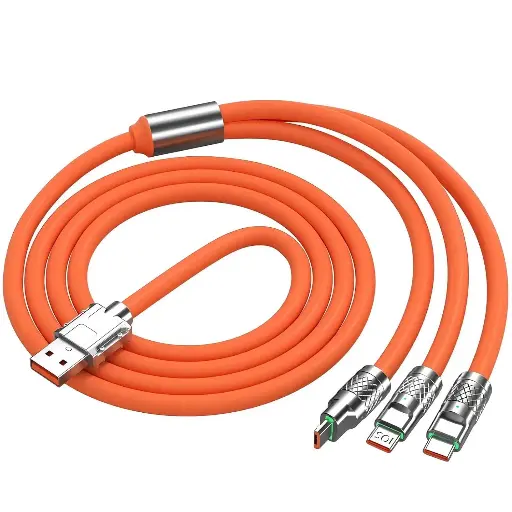 4FT Multi Charging Cable, 3 in 1 Multiple Charger Cable, Short Universal Charging Cable with 3 Different Port IP/Type-C/Micro Compatible with iPad/Phone 14/Samsung/Google//Sony PS5/Kindle/Camera 