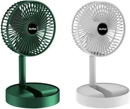 USB Desk Fan Portable Folding Telescopic Desktop Fan Personal Fans for Home Desk Office Travel Outdoor Oscillating