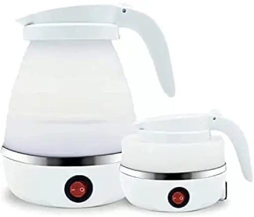 Travel Foldable Silicon Water Heater Jug Collapsible Mini Portable Electric Kettle (Random Color)