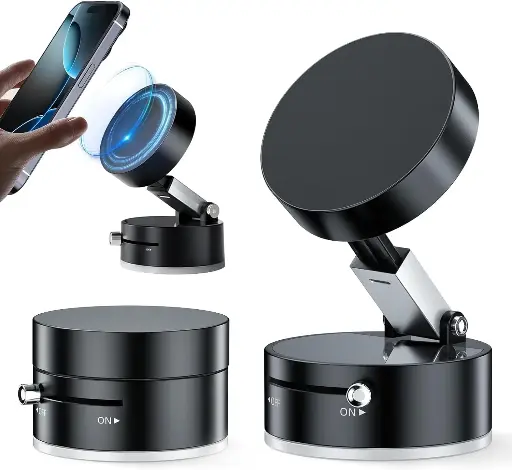  Magnetic Mobile Holder for Car, Phone Holder for Winshield and Dashboard with 360 Degree Rotaiton Car Phone Mount & Adjustable Foldable Strong Magnet Mount for All Smartphones