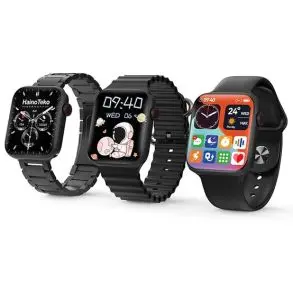 Haino Teko SQ-11 Mini Smartwatch With 3 Pairs Strap - Black 