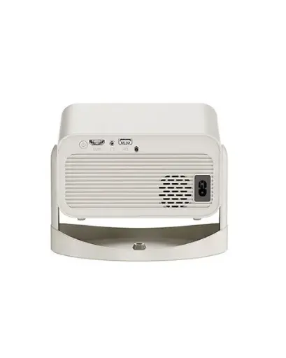 135° Angle Adjustable U10 Projector - Native 1080P 4K Support WiFi & Bluetooth Outdoor & Home Theater with Portable Bag Remote - White