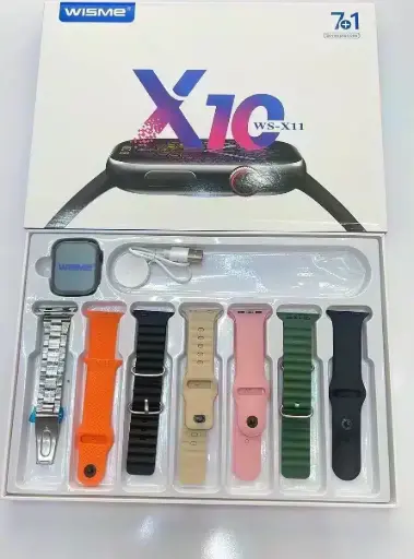 Wisme WS-X10 Series 10 Watch with 7 Bluetooth Straps 