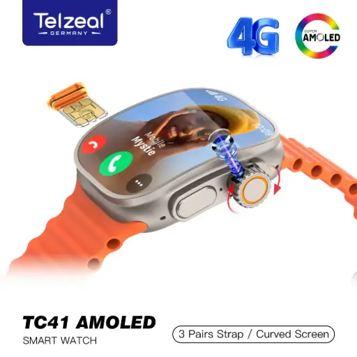 Telzeal TC-41 Curved Screen Smart Watch
