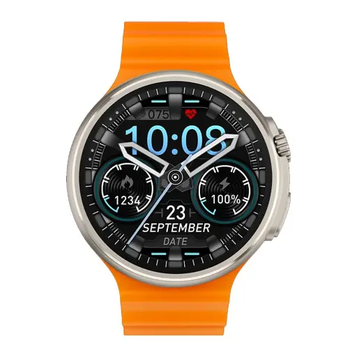 RD Round Smart Watch for Android/iOS for Men & Women with Bluetooth Calling, Heart Rate, Sports Mode, Sleep Monitoring, IP68 Waterproof 