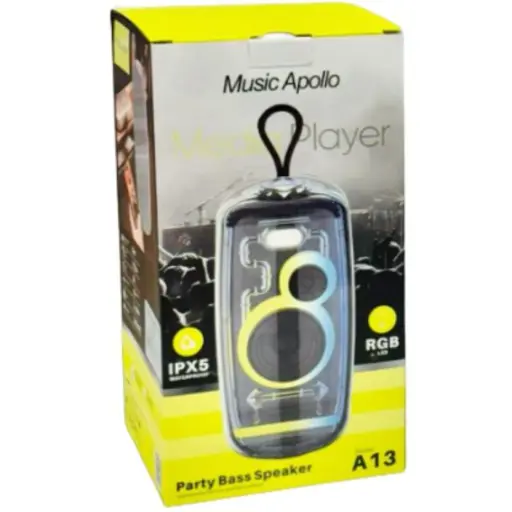 Wireless Speaker Music Apollo Player Bluetooth Party Bass - A13 ( Black)