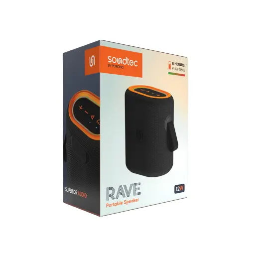 Porodo Soundtec Rave Portable Speaker - Black 