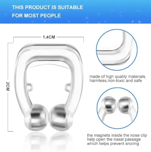 Masterplug Anti Snoring Devices Silicone Magnetic Anti Snoring Nose Clip, Snore Stopper With Adjustable Magnet, Snoring Solution Nasal To Relieve Snore, Stop Snoring For Men And Women
