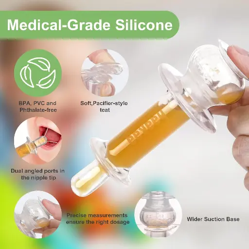 Kids Medicine Dispenser Needle Feeder Squeeze Medicine Dispenser Pacifier Feeding Utensils Baby Accessories Baby Medicine Dispenser Medicine Dispenser For Kids Who Do Not Like Medicine Pacifier 