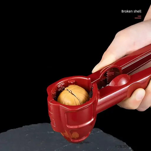 Nut Cracker, 7 Inch 2 Holes Red Alloy Walnut Clip Press Easy for Peanuts, Chinese Chestnut, Walnuts and All Nuts (red) 