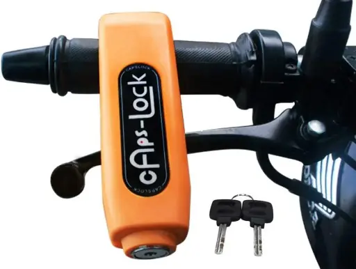 Heavy Duty Bike Brake Lock Locking System by Holding Handle Bar with Brake Lever Brake Lever Lock for Scooty, Two Wheelers Brake Lock Bike Brake Locker for Security